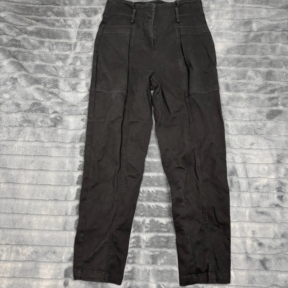 Banana Republic High Rise Tapered Pants Black Cotton Blend Size 0